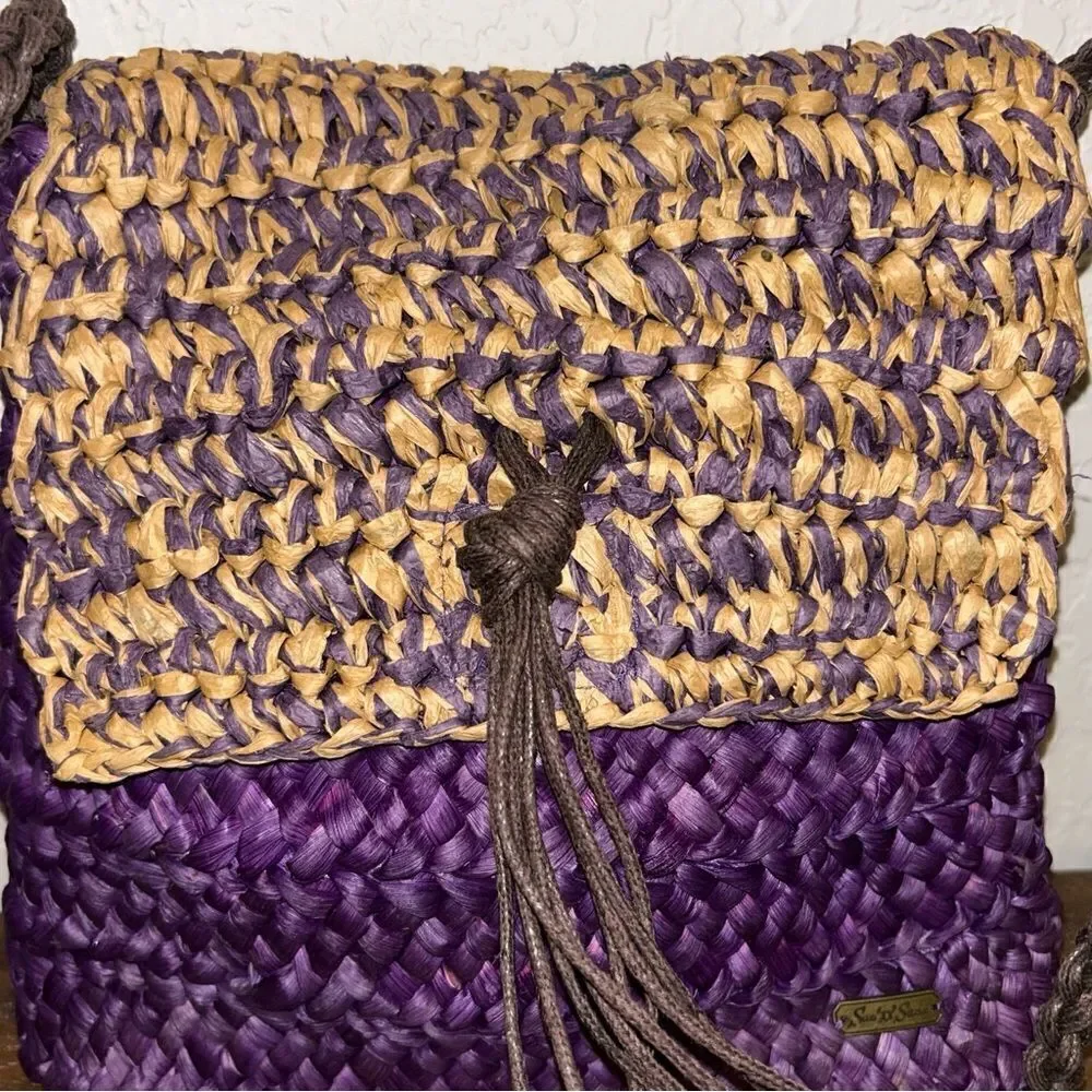 New, Sun ‘N Sand Straw Shoulder Crossbody Purse Bag - Picture 3 of 11